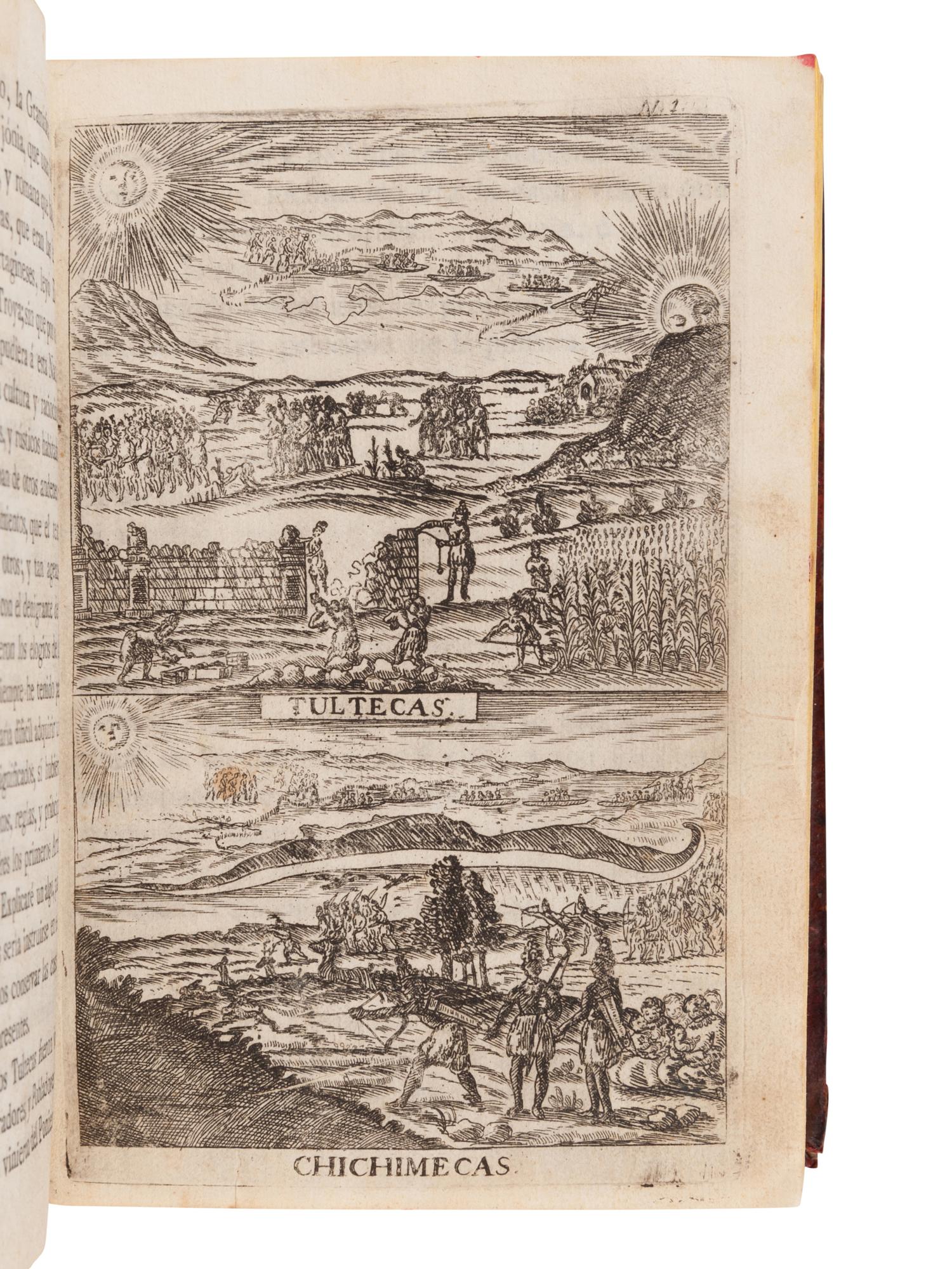 [AMERICAS]. GRANADOS Y GÁLVEZ, Joseph Joaquin (1743-1794). Tardes Americanas: Gobierno Gentil y Catolioco: breve y particular noticia de toda la historia Indiana… Mexico: Imprenta Matritense de Felipe de Zúñiga y Ontiveros, 1778.