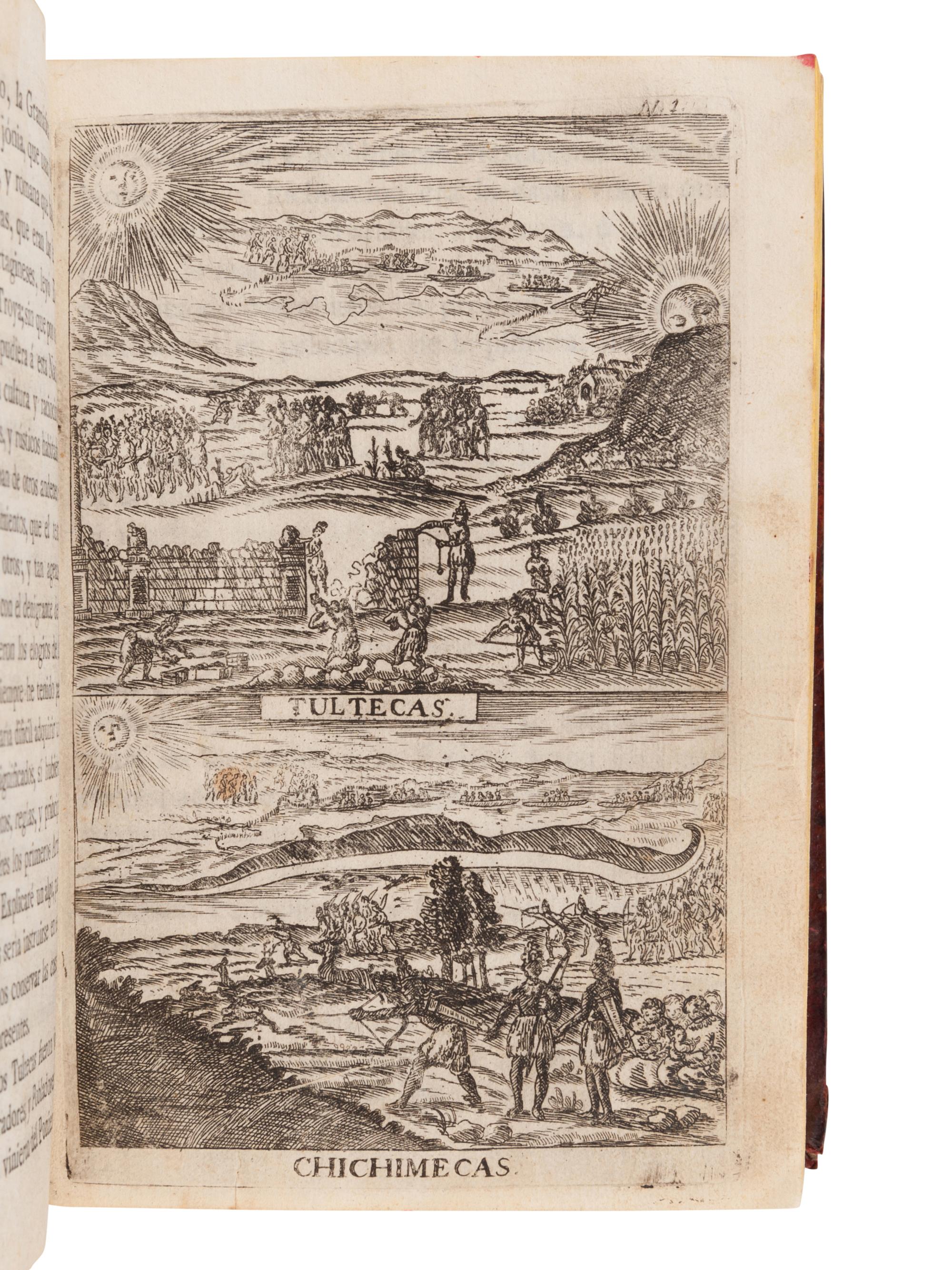 [AMERICAS]. GRANADOS Y GÁLVEZ, Joseph Joaquin (1743-1794). Tardes Americanas: Gobierno Gentil y Catolioco: breve y particular noticia de toda la historia Indiana… Mexico: Imprenta Matritense de Felipe de Zúñiga y Ontiveros, 1778.