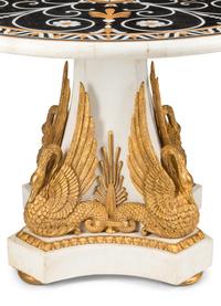 An Italian Parcel Gilt Table with a Specimen Marble Top