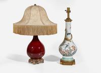 Two Chinese porcelain vases mounted as lamps 瓷瓶嵌檯燈兩件