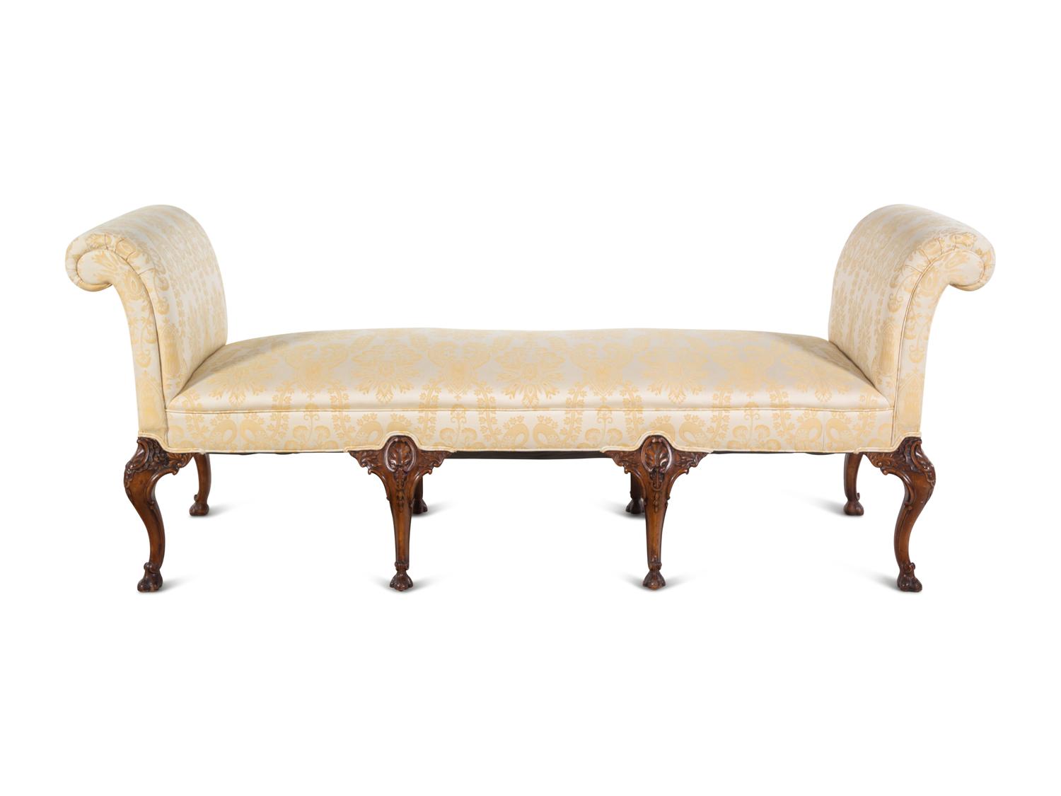 A George II Style Upholstered Bench