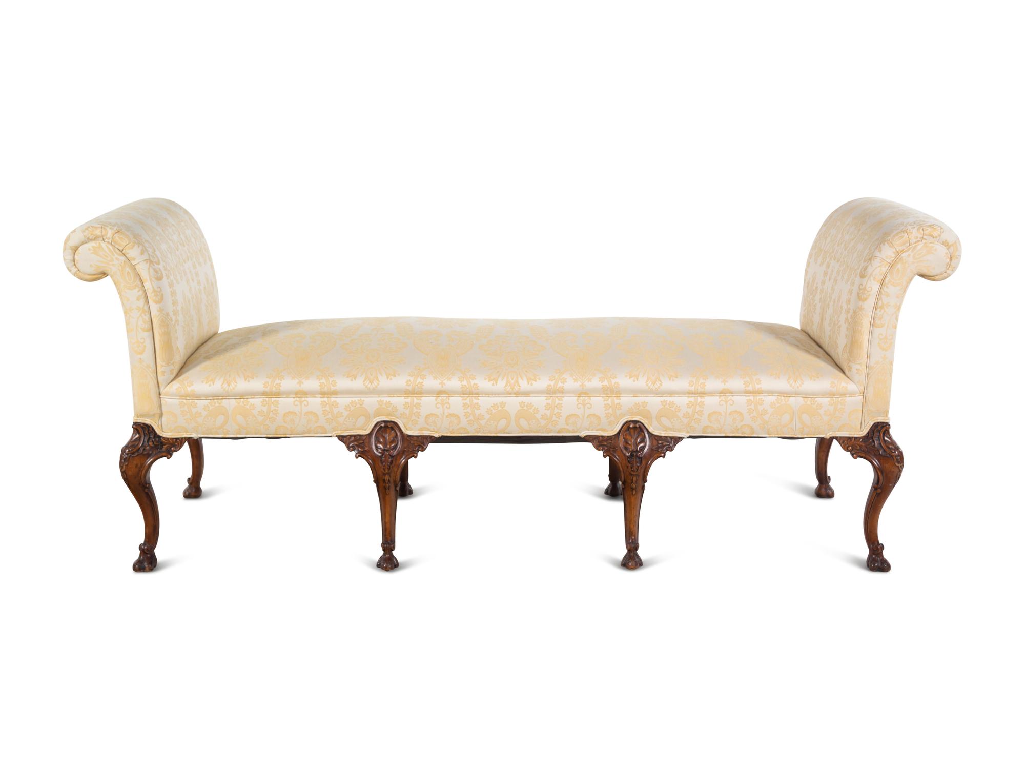 A George II Style Upholstered Bench