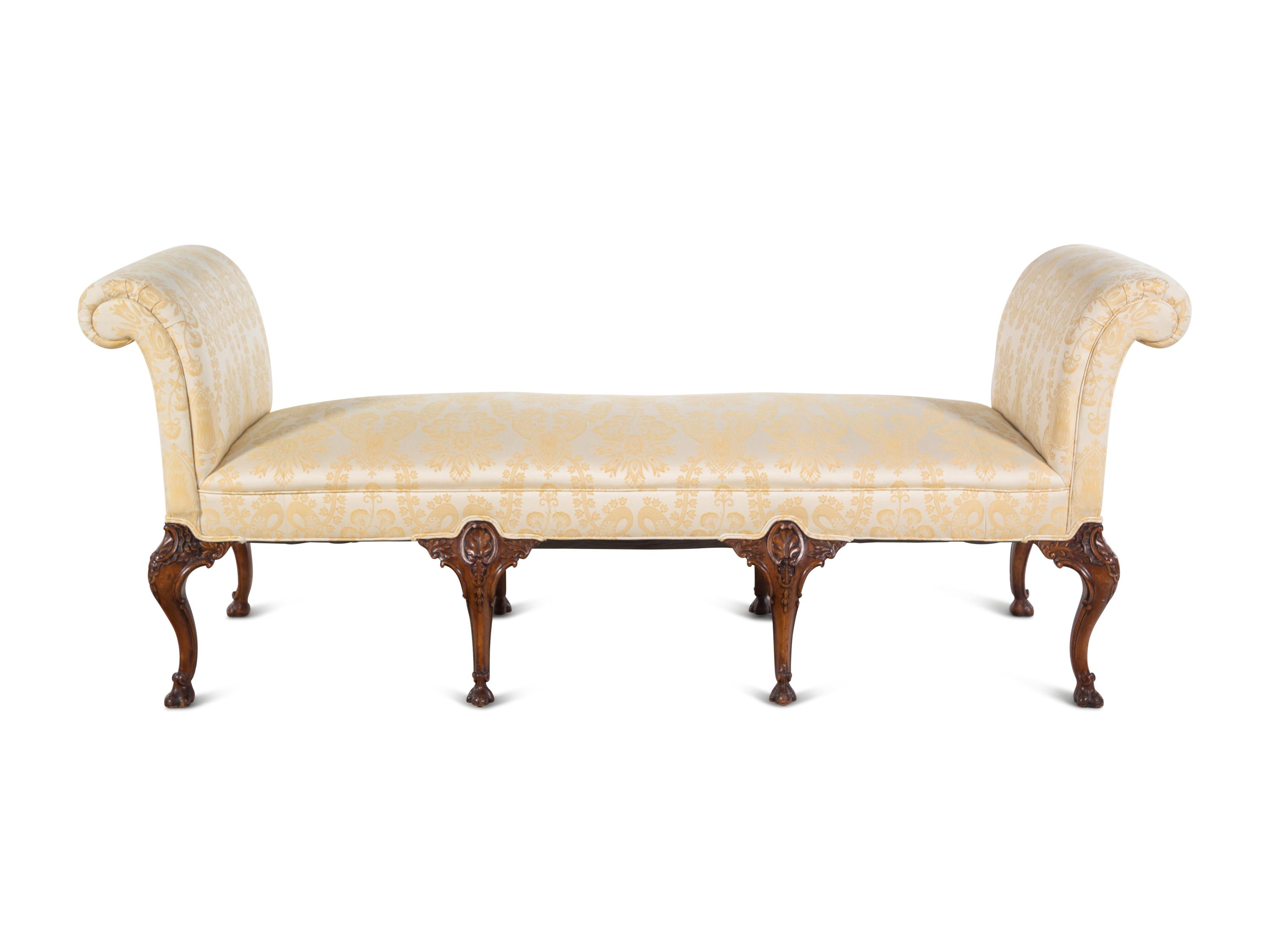 A George II Style Upholstered Bench