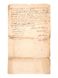 KENTON, Simon (1755-1836). Manuscript land indenture signed ("Simon Kenton"), 6 March 1801.