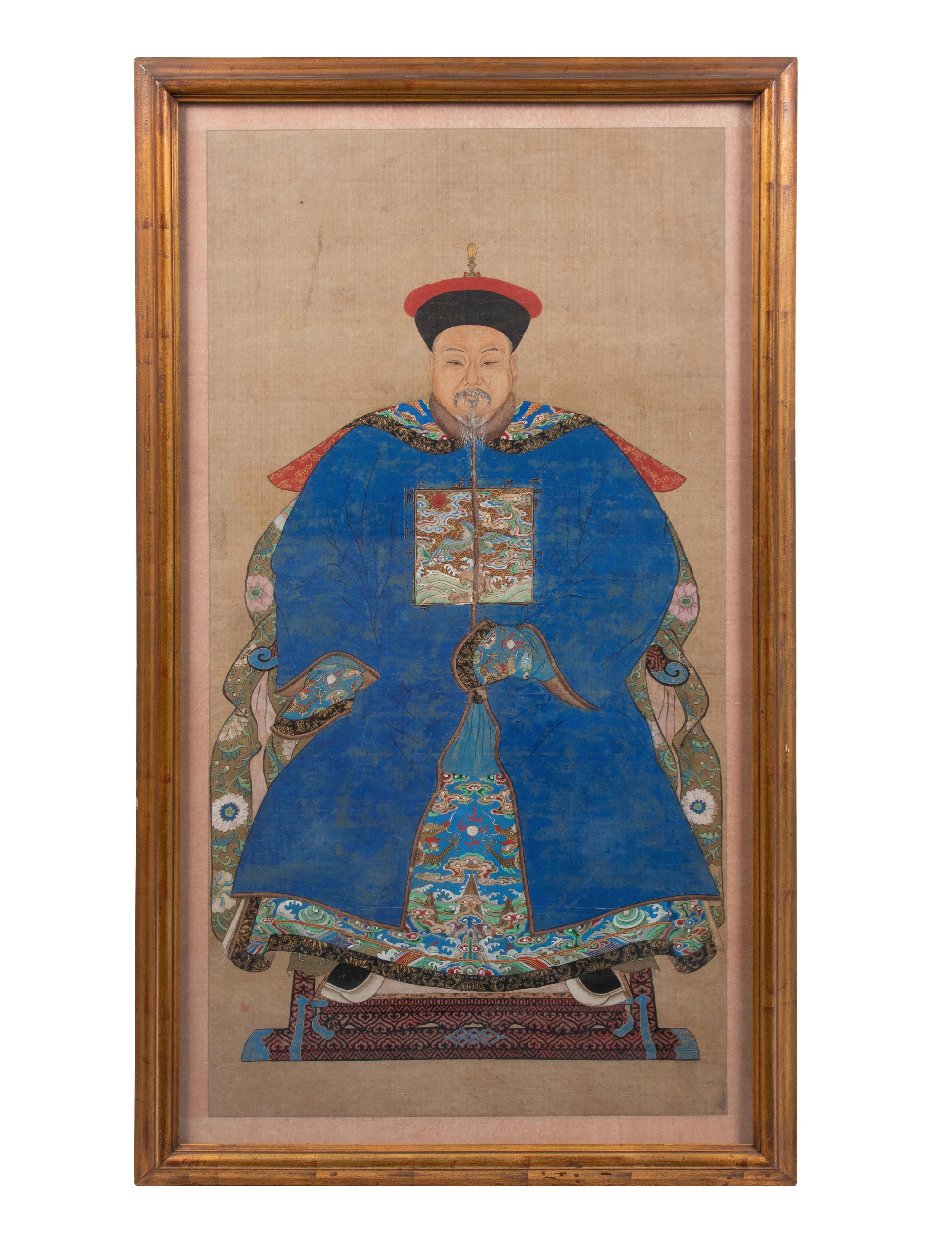A Chinese Ancestral Portrait on Silk
