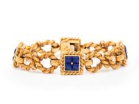 YELLOW GOLD AND LAPIS LAZULI BRACELET