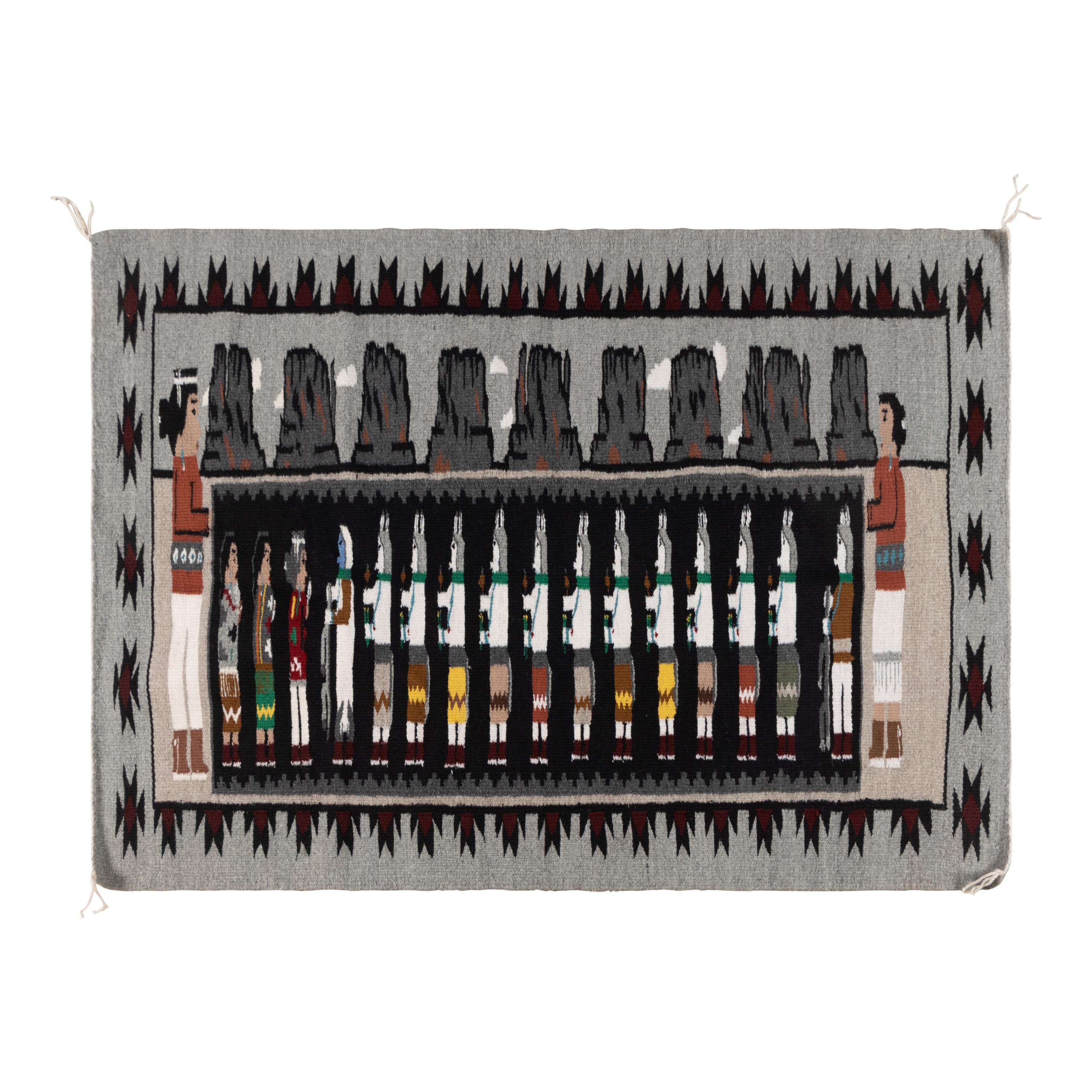 Navajo Yeibichai, Weaving-within- Weaving [Rug]