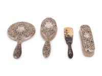 An American Silver Four-Piece Dresser Set