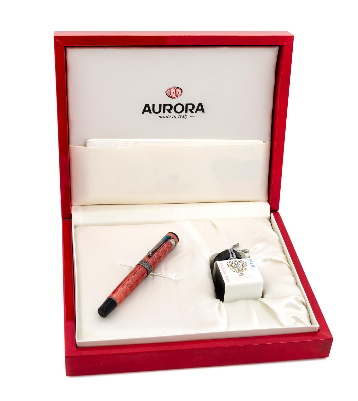 An Aurora St. Petersburg Tricentennial Limited Edition Fountain Pen and Ink Set