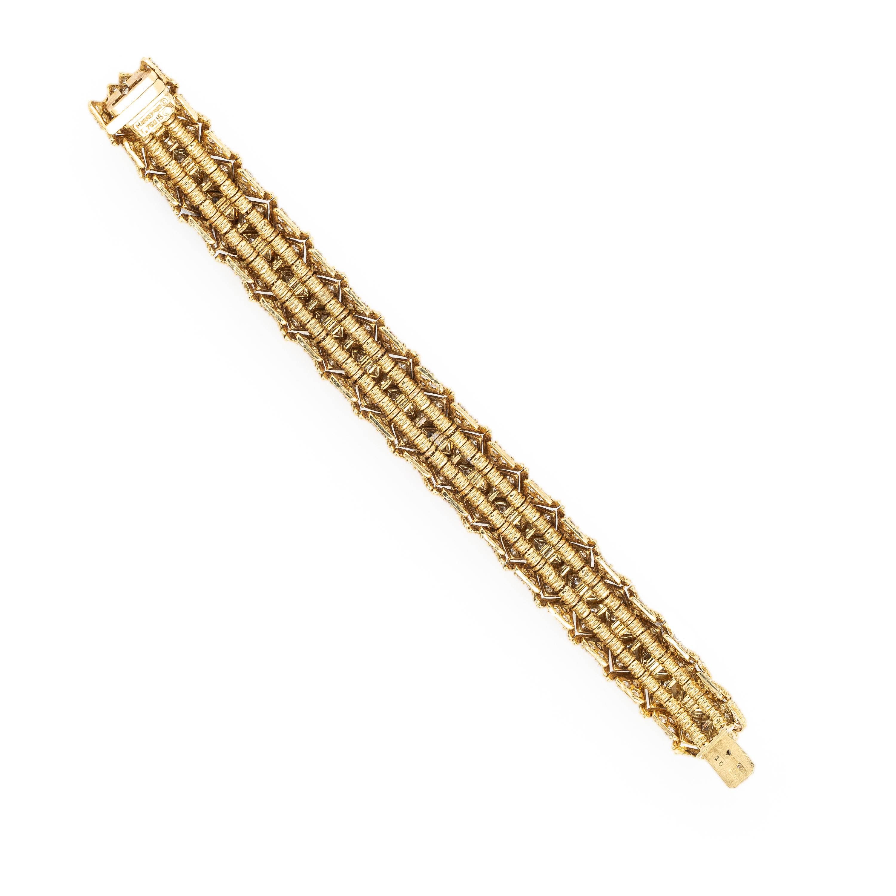Hammerman Brothers, Yellow Gold and Diamond Bracelet