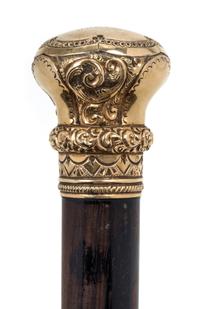 A Victorian Gold Filled Cane, Simons Brothers Length 36 1/2 inches. — LATE 19TH CENTURY