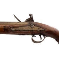 English Brass Barreled Flintlock Pistol by Richards