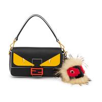 Fendi, Leather Monster Baguette & Fur Charm