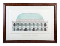 Four Framed Architectural Color Prints by Giovanni Giaconi from The Villas of Palladino — 20TH CENTURY