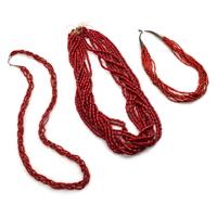 Three Pueblo Multi-Strand Corals Necklaces