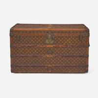 A Louis Vuitton Monogrammed Canvas Steamer Trunk Early 20th-century