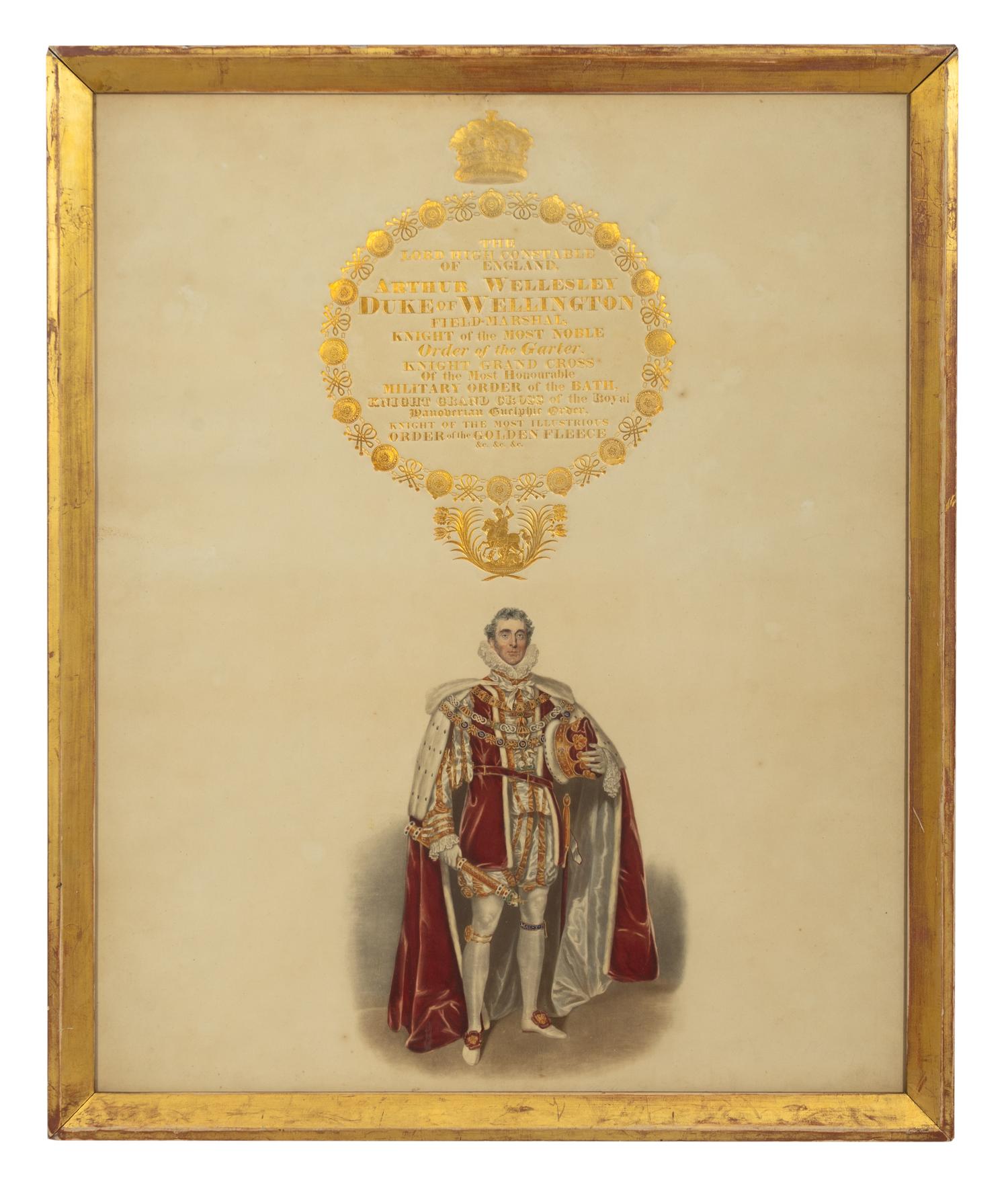 A Pair of Framed George IV Coronation Book Plates
