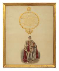 A Pair of Framed George IV Coronation Book Plates