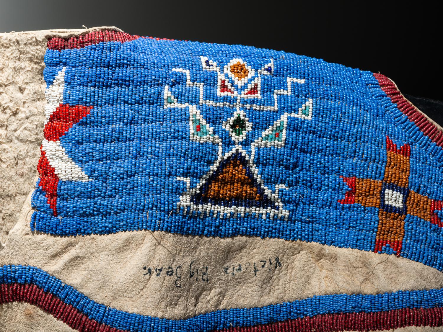 Sioux Girl's Beaded Hide Dress Yoke