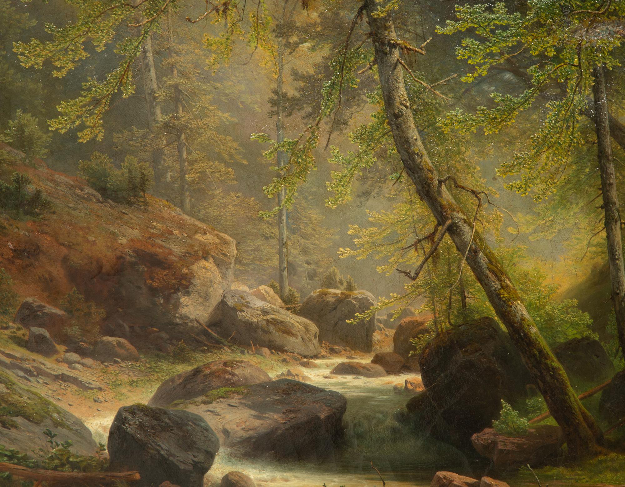 A Stream through the Forest — 19th century