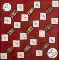 Three Sets of Framed Italian Armorial Printing Plates