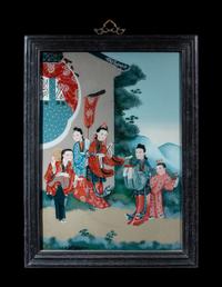 Seven Chinese Reverse Glass Paintings