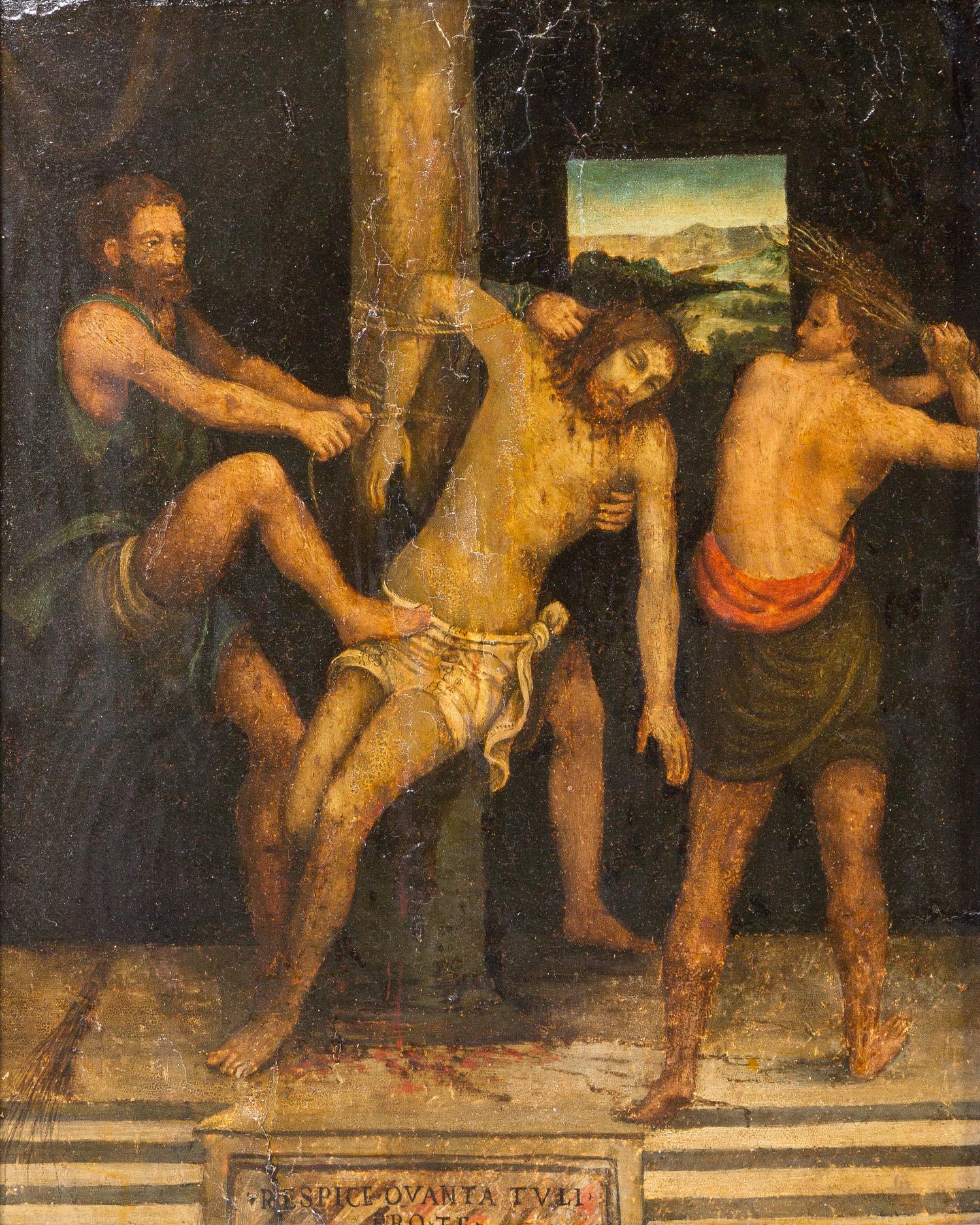 School of Filippo (Filippino) Lippi, (Italian, 1457-1504), Scourging at the Pillar