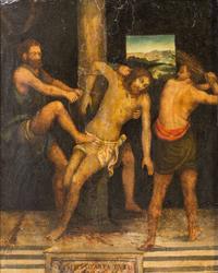 School of Filippo (Filippino) Lippi, (Italian, 1457-1504), Scourging at the Pillar