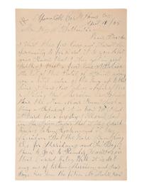 [CIVIL WAR]. Manuscript archive of Sergeant Hamilton Ballentine (1833-1920), Co. K, 6th Pennsylvania Cavalry, "Rush's Lancers," featuring battle content from key engagements and descriptions of "Sheridan's Raiders."