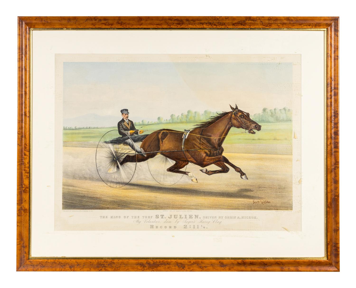 [HORSE RACING SCENES] -- CURRIER and IVES, publishers -- After John Cameron, or Scott Leighton