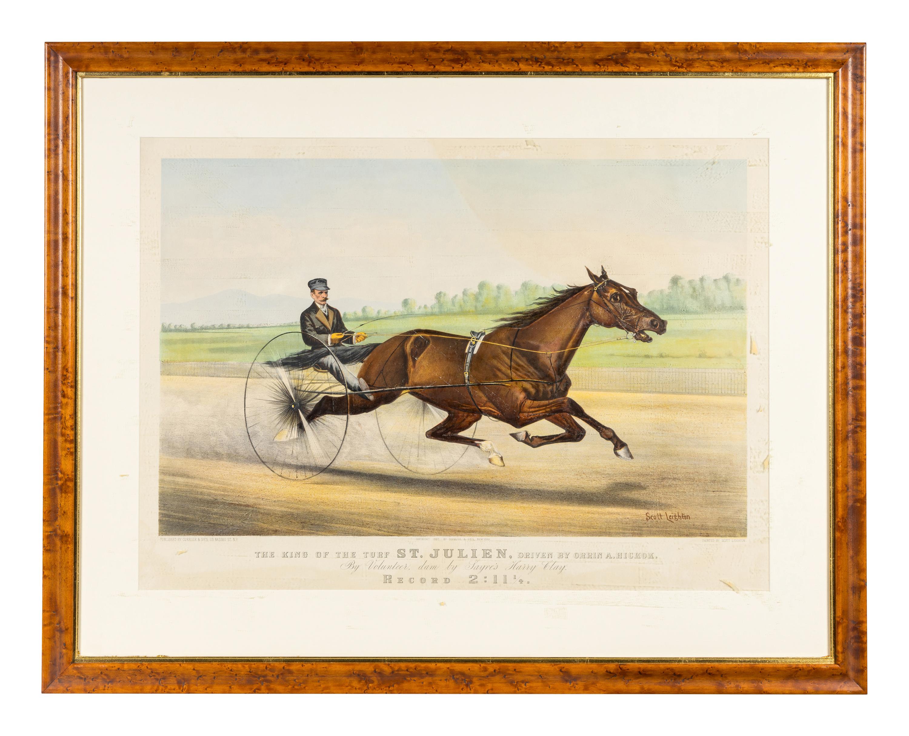 [HORSE RACING SCENES] -- CURRIER and IVES, publishers -- After John Cameron, or Scott Leighton