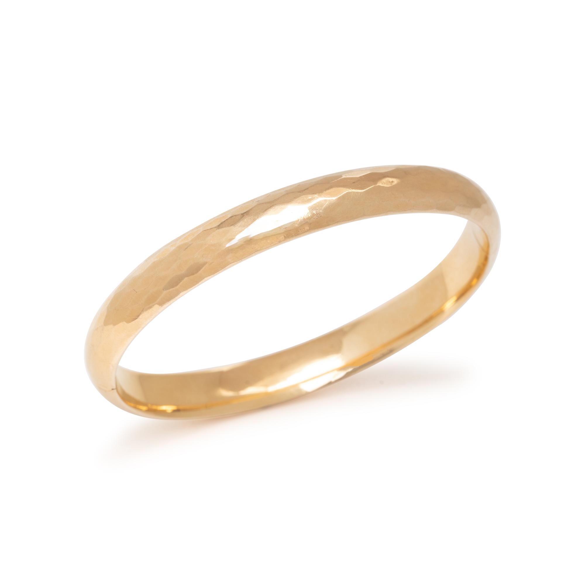 YELLOW GOLD BANGLE BRACELET