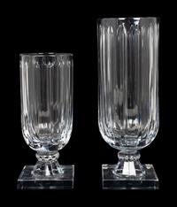 Two William Yeoward Glass Vases