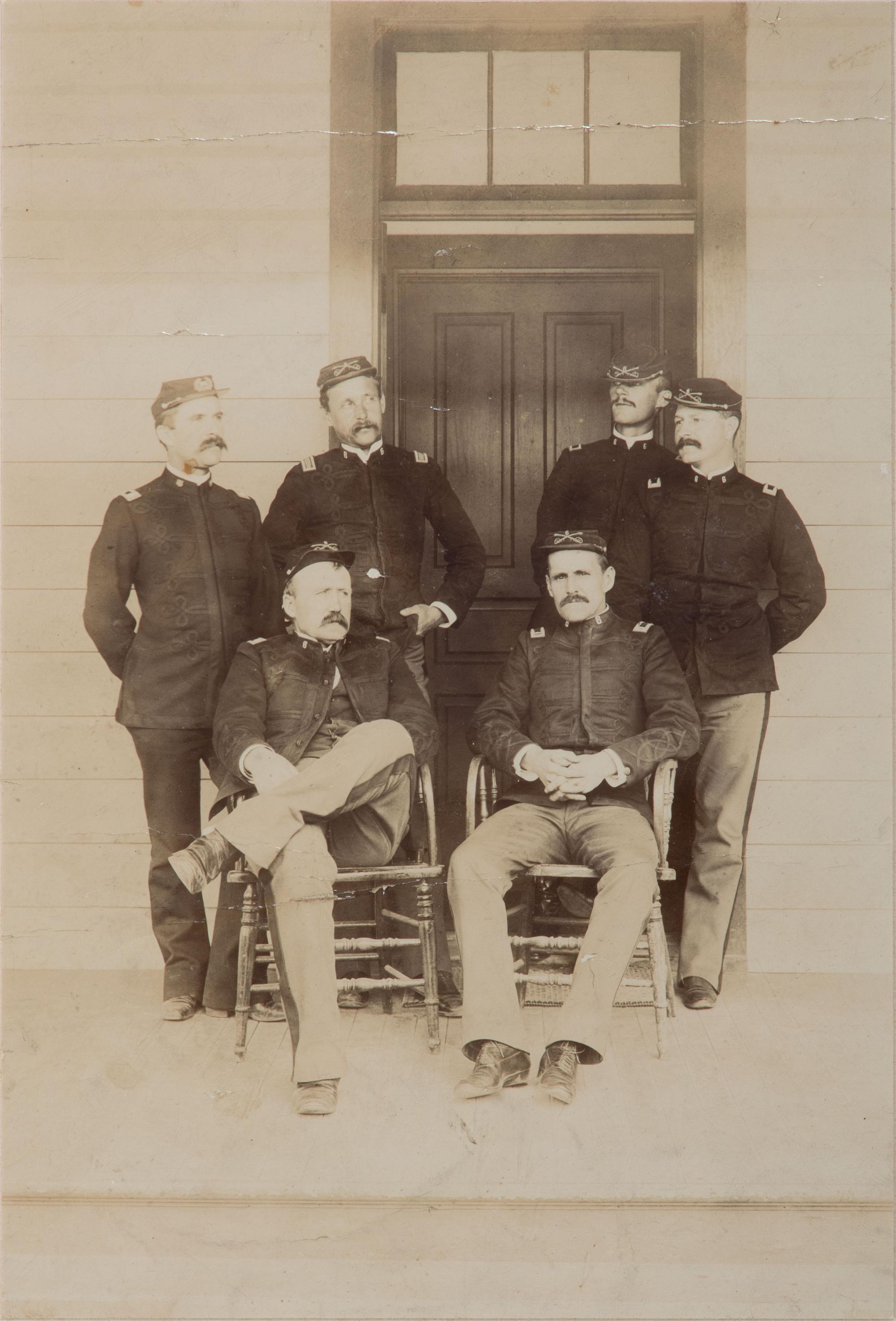 [INDIAN WARS]. A group of 7 photographs of George Lawson Scott and fellow officers stationed in the American West.