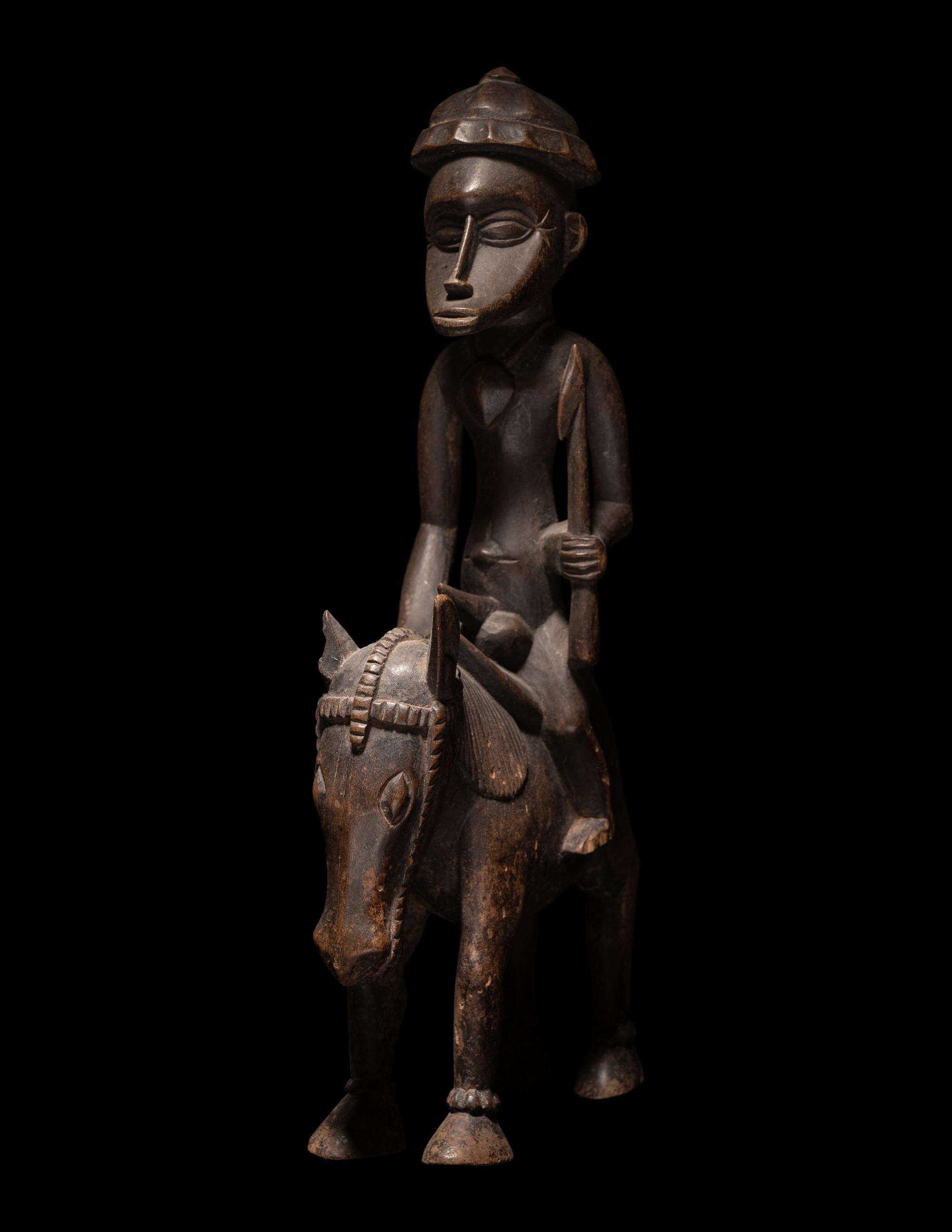 A Senufo Wood Equestrian Figure