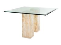 A Contemporary Marble and Glass Console Table