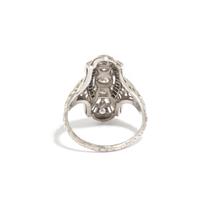 PLATINUM, DIAMOND, AND SAPPHIRE RING