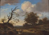 Jan Wijnants (Dutch, born c. 1635-1684) — Dune Landscape with Travelers on a Path