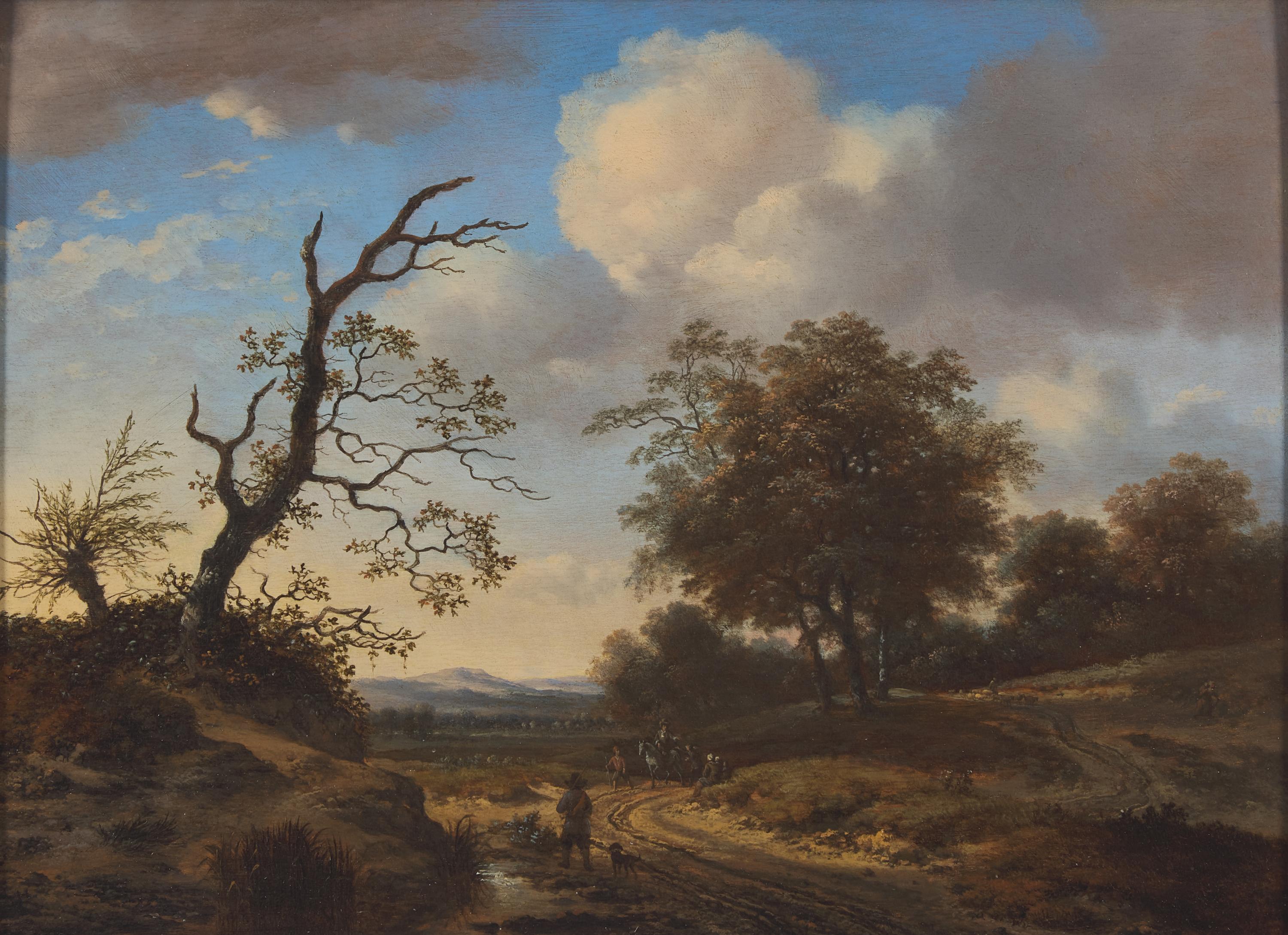 Jan Wijnants (Dutch, born c. 1635-1684) — Dune Landscape with Travelers on a Path
