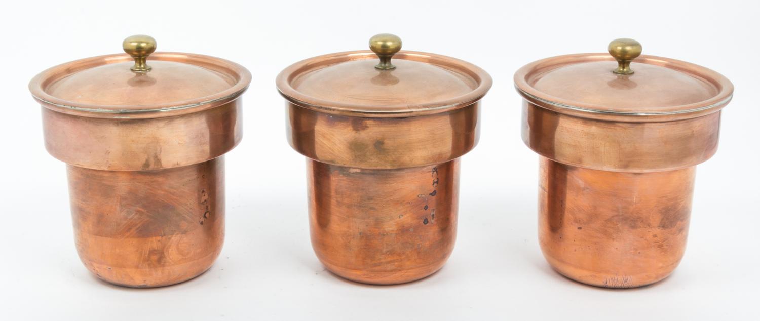 A Collection of Copper Articles Diameter of cauldron 14 inches. — MID TO LATE 20TH CENTURY