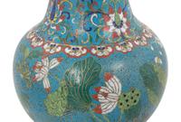 A Chinese Cloisonné Vase Mounted as a Lamp