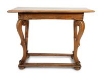 A Swedish Style Carved Elm Center Table — 18TH/19TH CENTURY