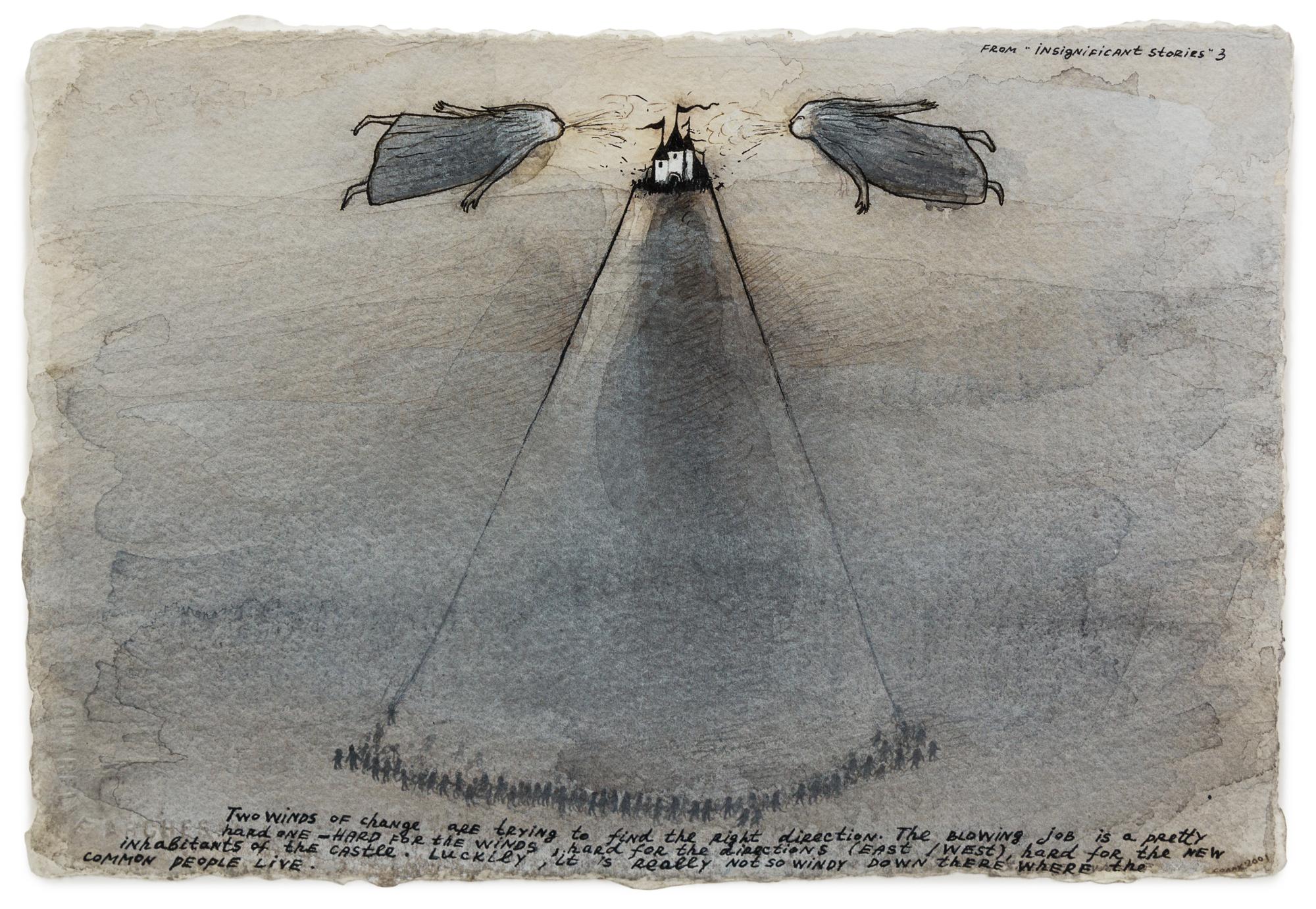 Nedko Solakov, (Bulgarian, b. 1957), Insignificant Stories #9, Insignificant Stories #3 and Wise Series #9, 2001 (a group of three work