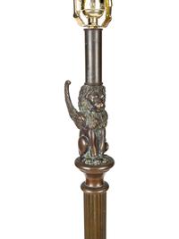 An Estruscan Style Bronze Floor Lamp — 20TH CENTURY
