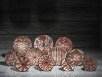 Isleta Polychrome Pottery Plates