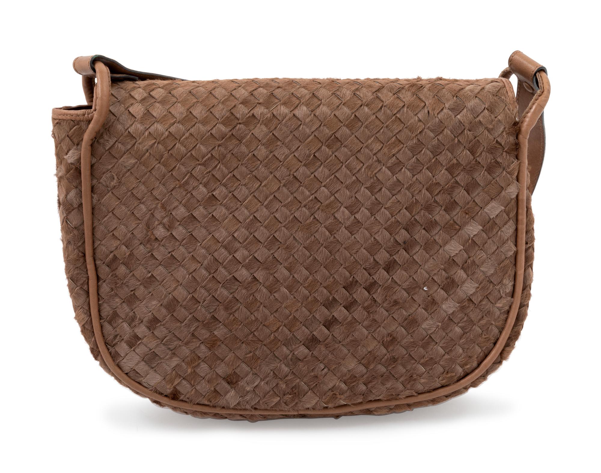 Bottega Veneta Intrecciato Fur Handbag