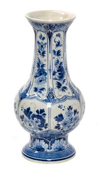 A Delft Pottery Vase Height 9 7/8 inches. — 19TH CENTURY