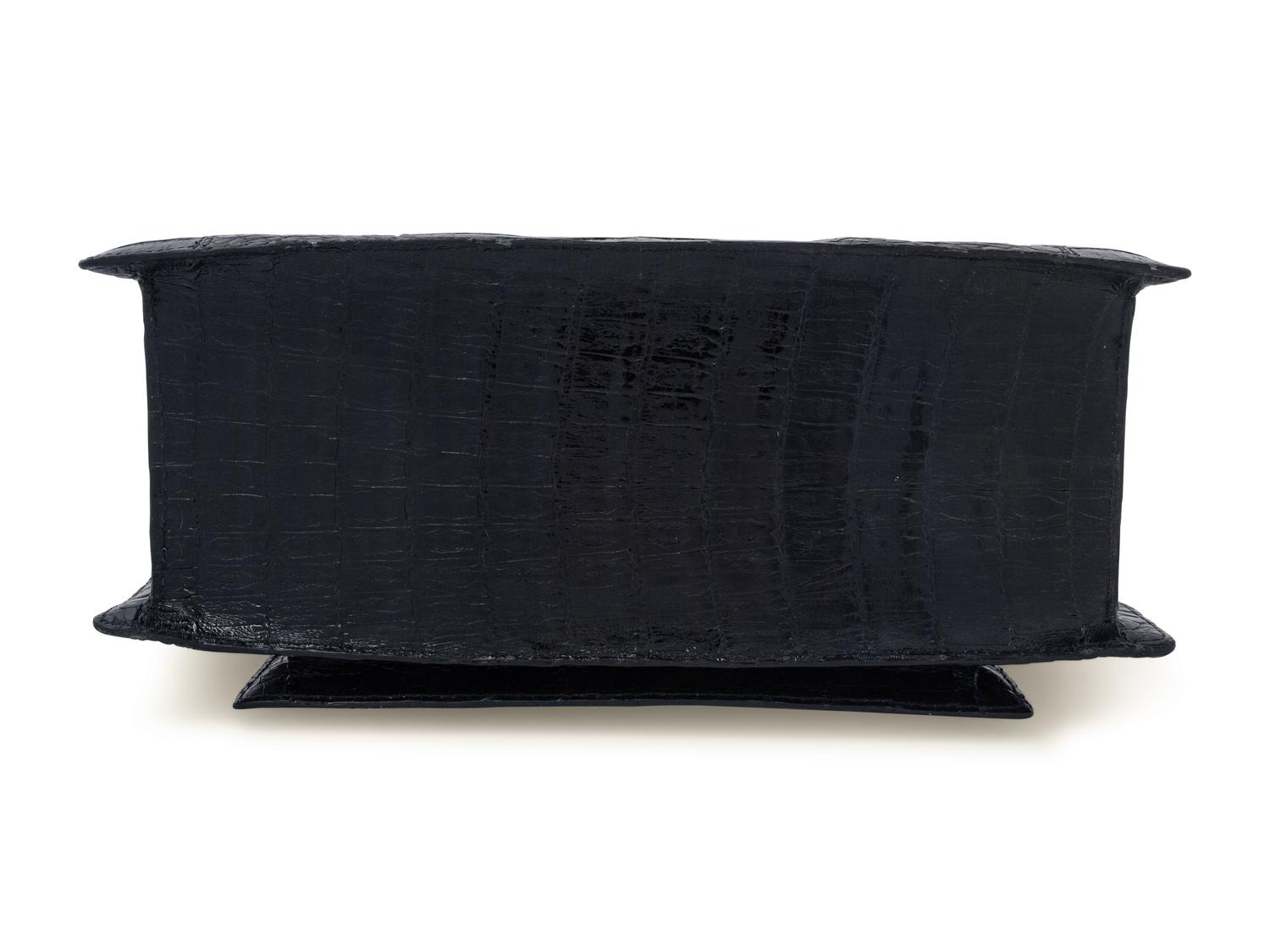 Nancy Gonzalez Black Alligator Bag, 2000s