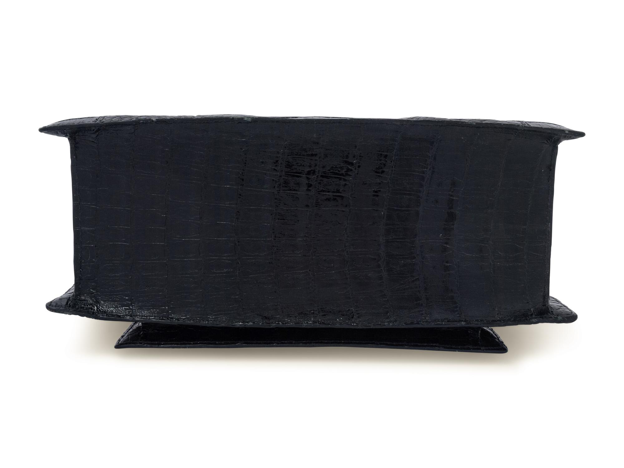 Nancy Gonzalez Black Alligator Bag, 2000s