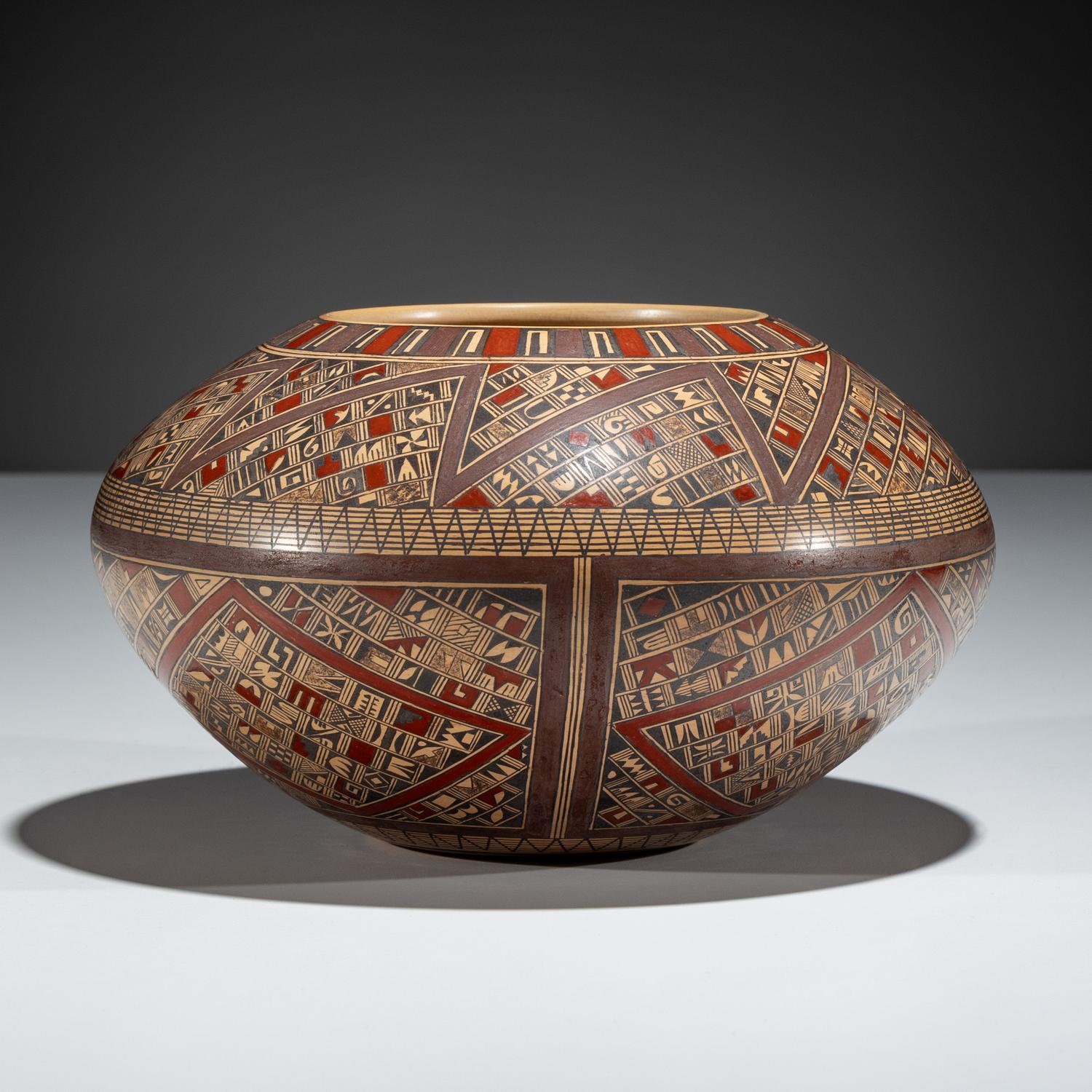 Polychrome Pottery Bowl, Shard Design